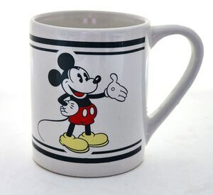 Disney Mickey Mouse Ceramic Coffee Mug Gibson Classic Red Black White 1 Cup/8 oz